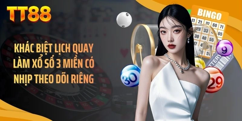 Khác biệt lịch quay làm xổ số 3 miền có nhịp theo dõi riêng